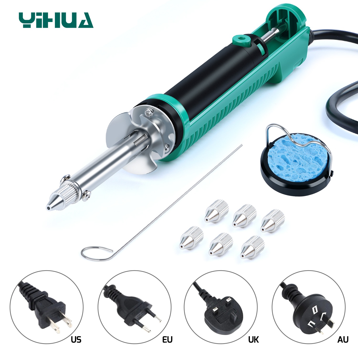 Desoldering Pump Electric Vacuum Station - Elektrischer Vakuum-Lötkolben mit Saugpumpe, Lötpistole, Reparaturwerkzeug